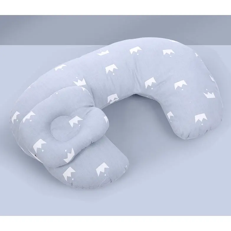 Big Gray Crown Nursing Pillow + Pillow