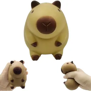 Funny Capybara Stress Ball,Capybara Squishy Balls,Stress Relief Squeeze Ball for Children and Adults,Stretchy Capybara Fidget Toys ADHD Autism,Sensory Capybara Toy Gift for Birthday,Christmas