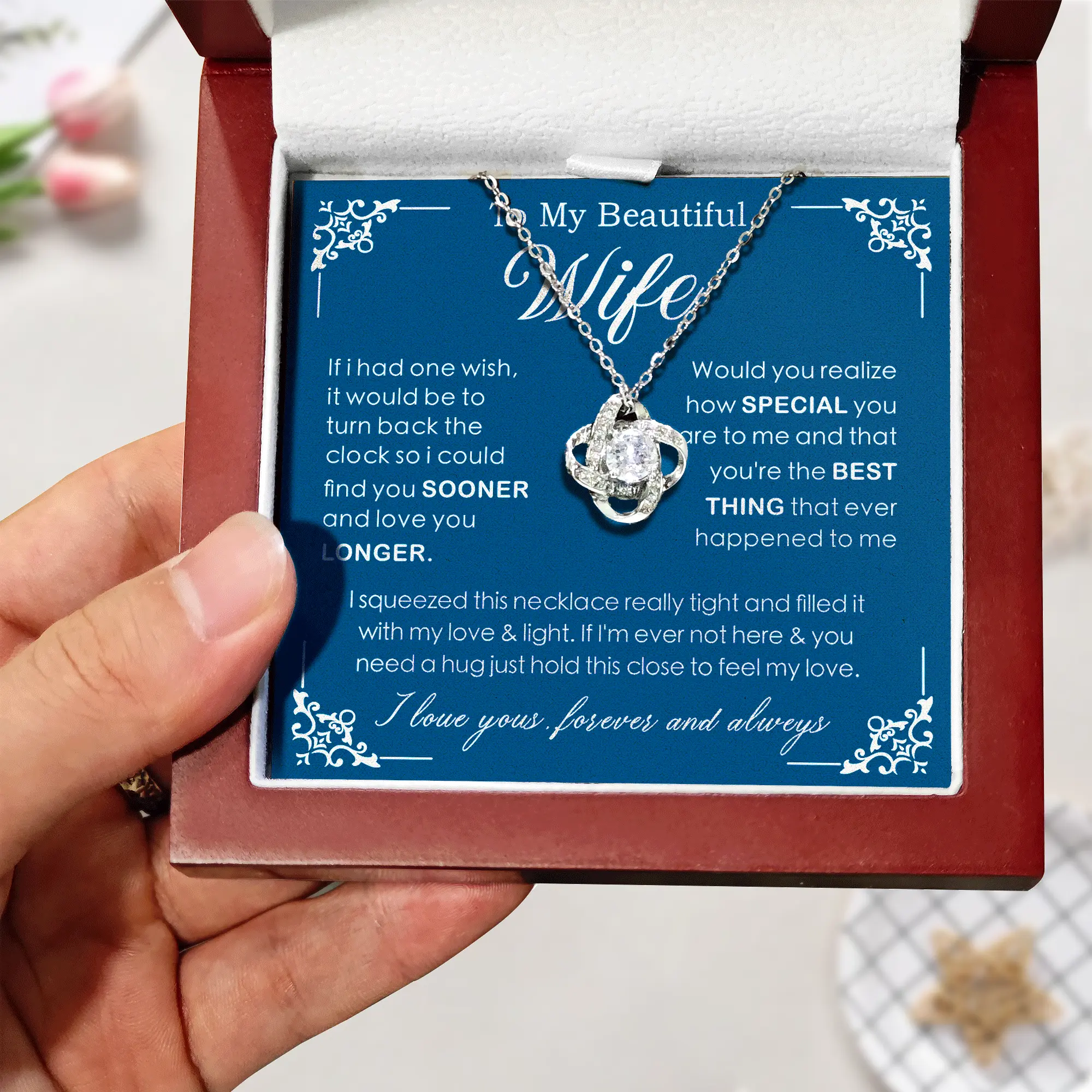 Women's Short Pendant Fashion Costume Necklace - Soulmate Jewelry for Wives from Husbands, Mother's Day Gifts for Women, Womens Anniversary Birthday Accessory