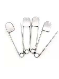 Large Safety Pins for Laundry Room, Large Metal Clips, Secure Paperclips, All Seasons Use, Plain Design, No Ca Prop 65 Warning