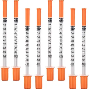 1ml 27G 1/2" (13mm) Syringe, 1cc Lab Syringes, Individually Packaged, 20 Pack