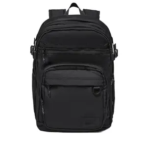 LiNing Active Polyester Backpack for Men and Women, Sport Lifestyle Design with Zipper Pockets, Black