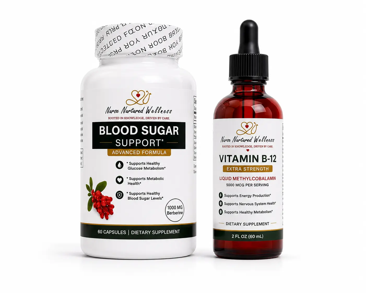 Nurse Nurtured Wellness Blood Sugar Support + Vitamin B12 Bundle Nurse Nurtured Wellness Blood Sugar Support + Vitamin B12 Bundle