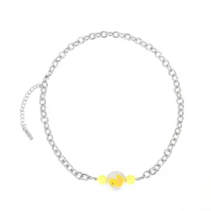 (Black Friday)Yellow Duck Necklace Pearl Necklace