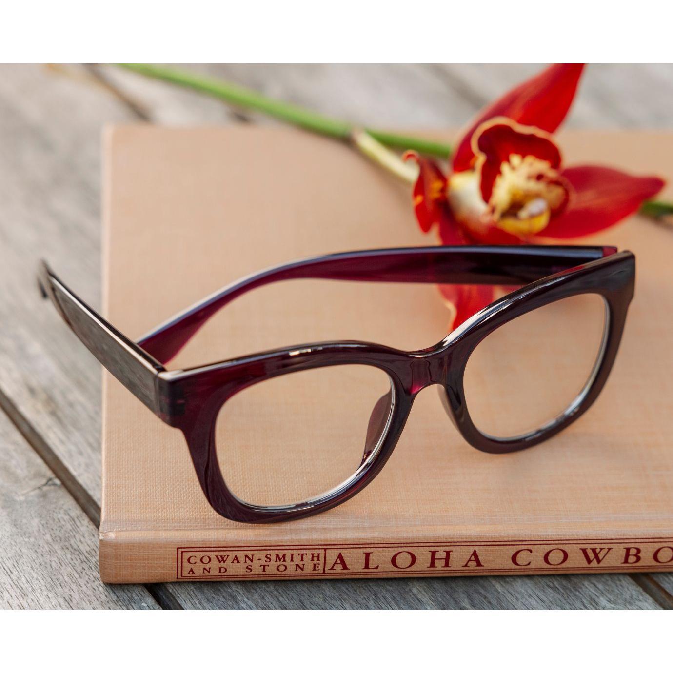 Peepers Center Stage Durable  Oversized Soft Square Blue Light Filtering Readers Women's  Fashion Eyewear