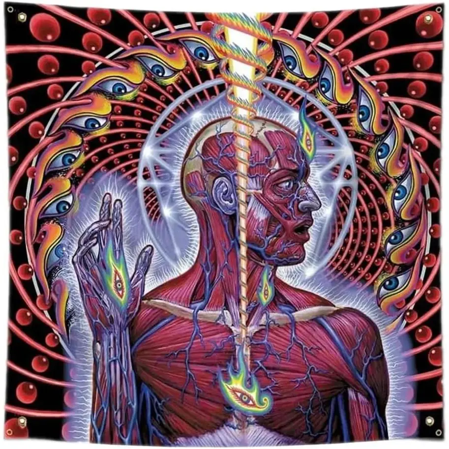 Tool Lateralus Album Cover Art Graphic Wall Tapestry - Durable, Smooth, Lightweight Synthetic Print, Multi-Size Home Accessory for Wall/Door Decor, Outdoor Color Retention, Vivid HD for Living Room, Collectibles, Decor Inspo (Indoor/Outdoor Use)