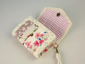 Floral Fabric Wallet, Vintage Envelope Wallet, Card Holder, Handmade Patchwork Quilted Wallet, Gift For Her, 100% Handmade women's  wallet