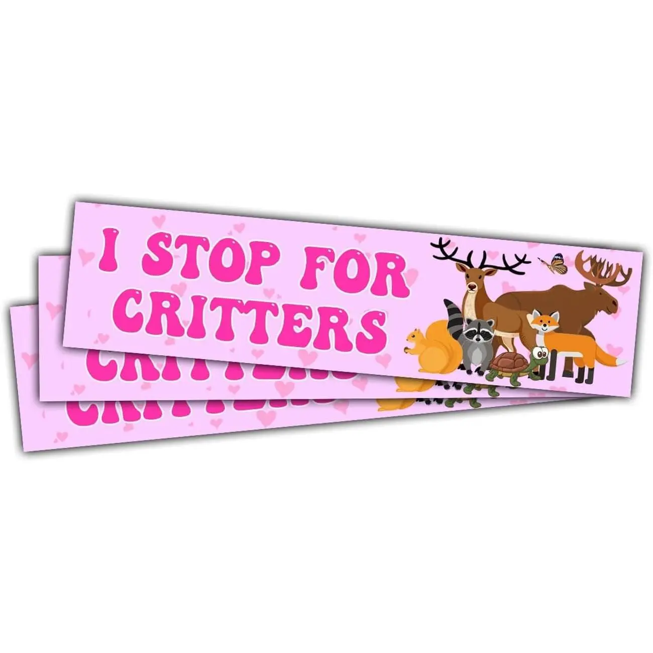 I Stop for Critters Sticker – Cute Animal Lover "I Brake for Critters" Design for Laptop, Phone, Water Bottle, Car, Helmet 6