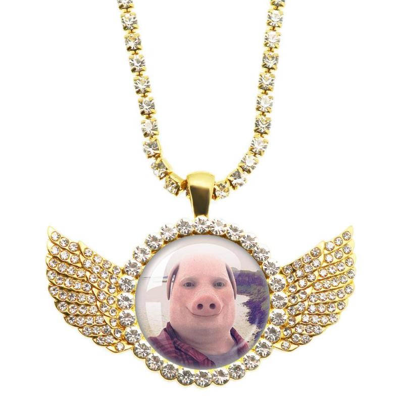 John Pork is Calling Answer Call Phone Funny Pig Lover Graphic The moon Necklace,Funny Pig alex and ani bracelet bangle bar bamboo s bella's radiant  cut  ring  engagement Stainless Steel Cross Pendant Flag Plated Coptic Ankh wedding,John pork necklace