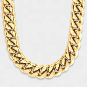 Cuban Link Chain 14K Gold Plated - 16mm
