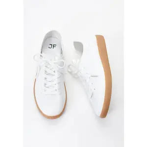 JUST FAB Women's Adjustable Lace Casual Sneakers - Gum Sole, Walking Shoes, Lifestyle Shoe Trainer, Footwear for Street Style