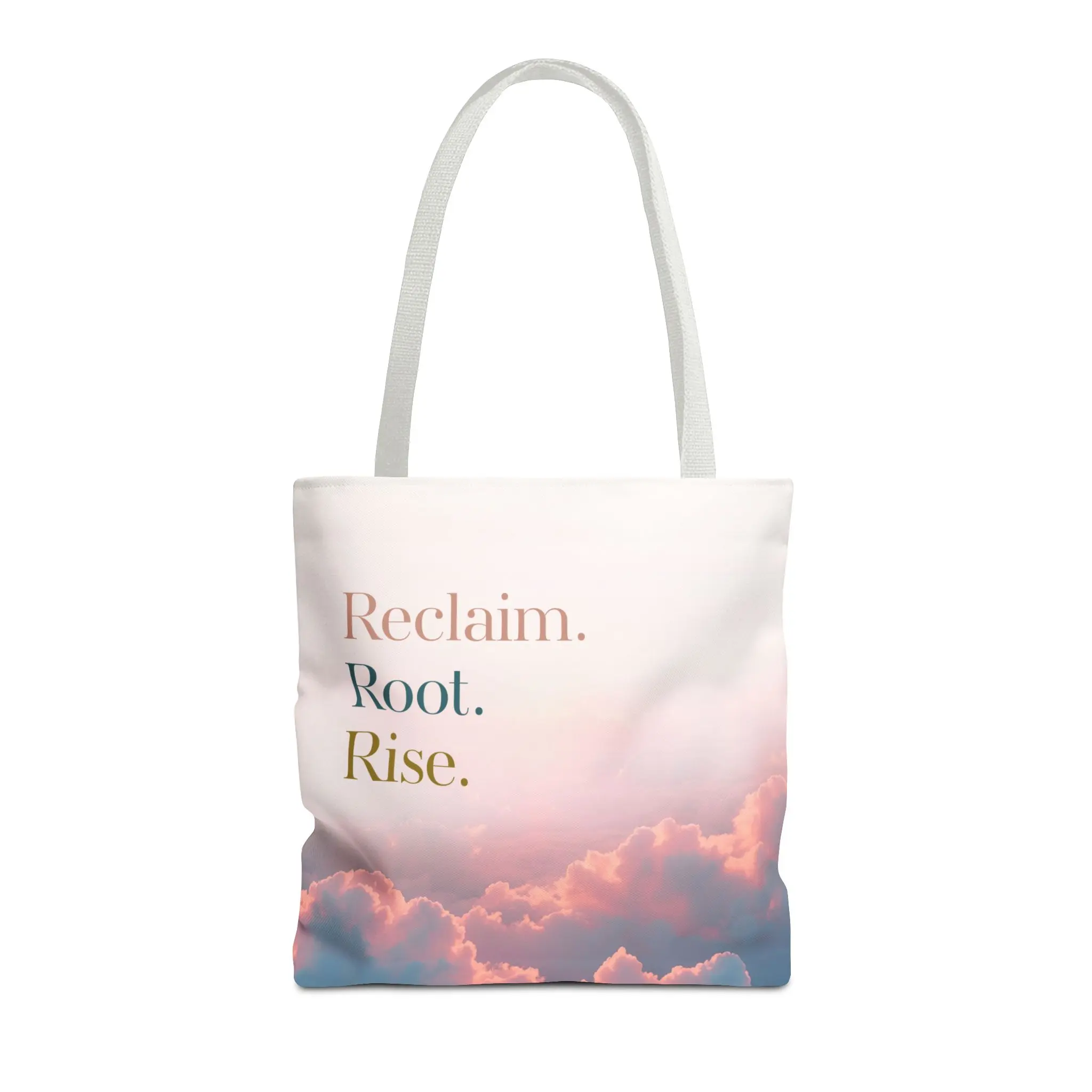 Women's Double Handle Tote Bag - Personalized Nurse Bag, LPN RN NP Gift with Custom Name & Credentials (Reclaim Root Rise Design), Double Handle Women's Tote Bags