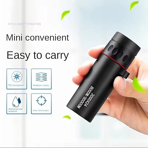 High-Power 8X Compact Monocular Telescope, Lightweight & Portable for Outdoor Adventures, Bird Watching, Hiking and Stargazing