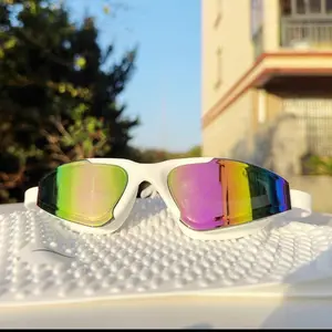 Waterproof Anti Fog Swimming Goggles HD Electroplated Colorful Lenses for Men Women Adults Outdoor Swim Gear Grade Comfort Fit UV Protection Durable Eyewear