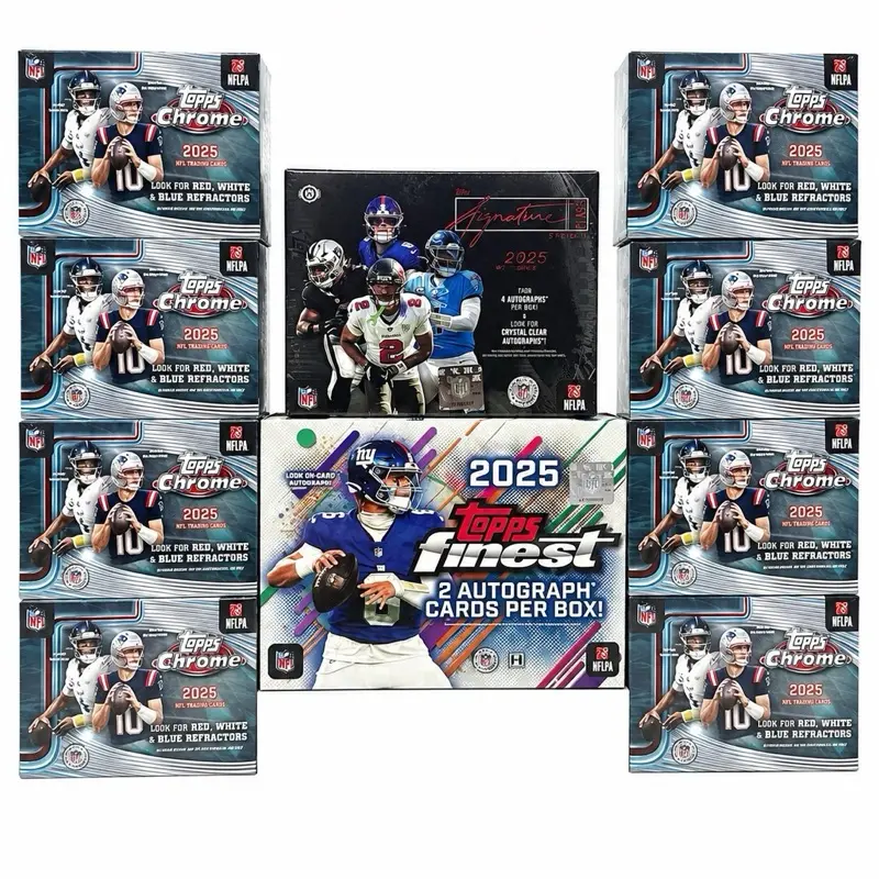 BREAK #62-10 BOX PYT- (1) TOPPS FINEST HOBBY BOX (1)TOPPS SIGNATURE JUMBO HOBBY BOX (8) TOPPS CHROME VALUE BOXES