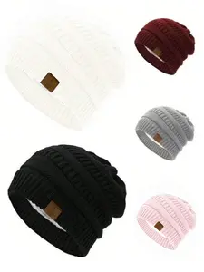 Unisex Casual Beanie Hat, Thick Knit Winter Cap, Warm Fashion Accessory for Fall & Winter Seasons, Stylish Daily Wear, Knitted Winter Hat