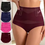 Morelect Women's Basic Soft Stretchy High-Waist Briefs - Breathable Lightweight Panties for Women, Anti-Roll Reinforced Boning, Plain Design, Reinforced Edge, 4/6/8 Pack Underwear (Do Not Dry Clean),sohochic