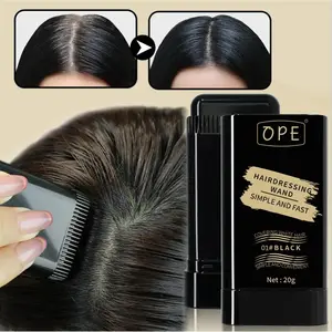 Three Color Hair Dye Stick, Hair Dye Pen, Emergency Hair Coloring Tool with Comb Teeth, Waterproof Sweatproof Easy Clean Rotating Design, Quick Coverage, Unisex, Easy Cleaning