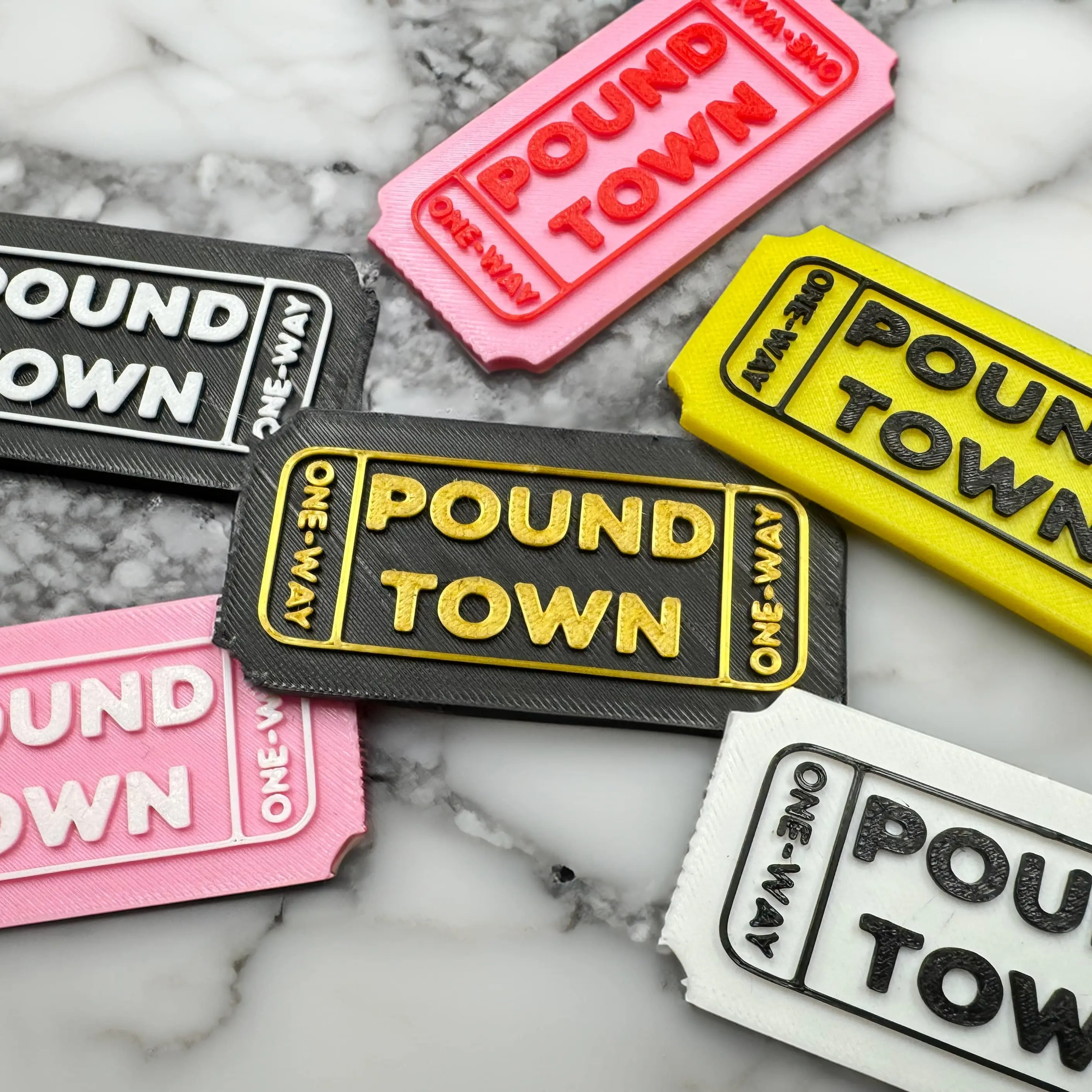 One Way Ticket To Pound Town Ticket | Valentine's Gift | One-Way Ticket To Pound Town | Funny Gag Gift | Gift For Her | Gift For Him | Plastic | Anniversary Gift | Birthday Gift | Bridesmaids Gifts