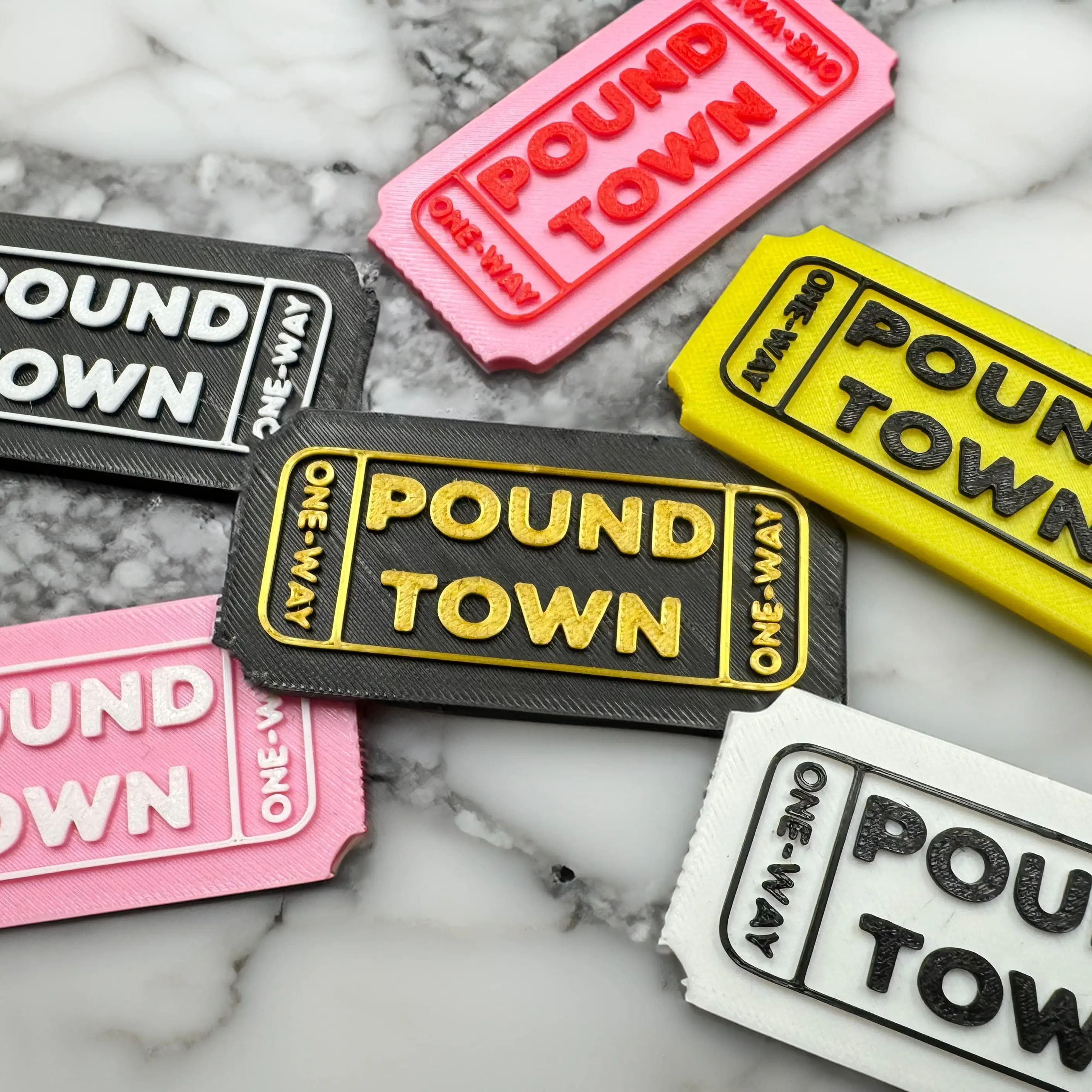 One Way Ticket To Pound Town Ticket | Valentine's Gift | One-Way Ticket To Pound Town | Funny Gag Gift | Gift For Her | Gift For Him | Plastic | Anniv