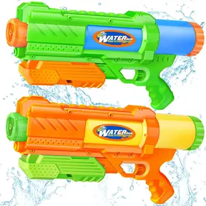 2 Pack High-Capacity Water Guns: 1200cc Super Soaker Blasters for Kids & Adults Summer Fun Model Vibrant