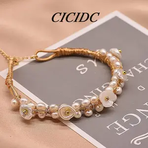 Natural Freshwater Pearl Bracelet Baroque Pearl Bracelet Women's Daily Wear Wrapped Bracelet