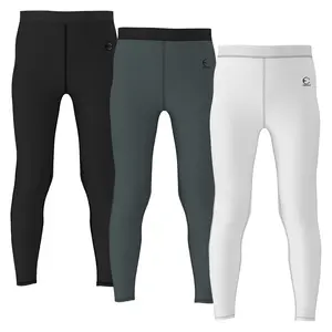Essenclo Boys Compression Pants Leggings Tights Youth Athletic 3 Piece Base Layer Gear for Kids Sports, Football, Soccer