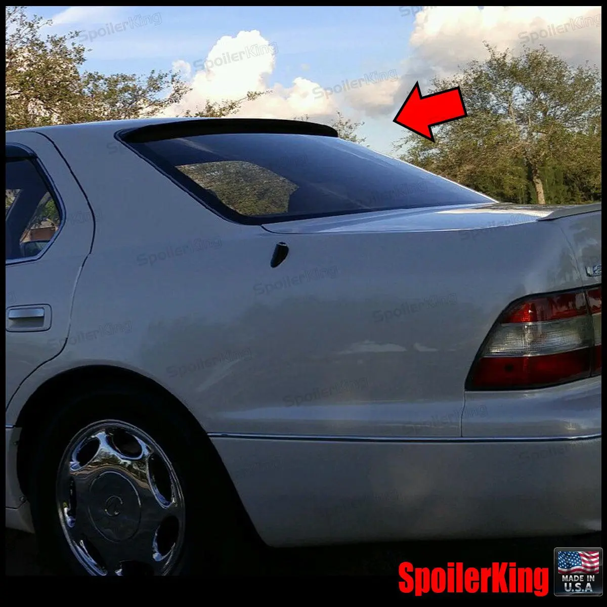 Spoiler King Car Rear Spoiler, Car Accessories for Lexus LS Series LS400 (UCF20) 1995-2000 Rear Window Roof (284R), Accessories For Car