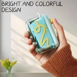 Travel-sized storage case - features an automatic pop-up dispenser, portable and refillable, perfect for oral care at home, in restaurants, and while traveling.