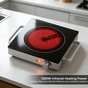 COKLAI Portable Electric Stove Single Hot Plate with Temperature Control Stainless Steel Easy Clean Design for Kitchens Dorms & Camping Top Touch electric hot plate countertop burner estufa  electrica Double Burner ceramic radiant cooktop