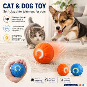 1 piece of automatic rolling dog ball, dog automatic bouncing ball, puppy necessities, vibrating dog ball, dog birthday, interactive dog toy