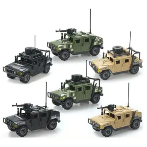 World War 2 WW2 Army Military Soldiers Police SWAT Armored Vehicle DIY Building Blocks Bricks Children's Toys Gift