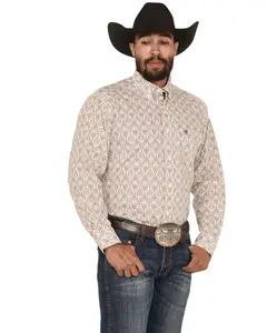 Ariat Men's Greely Medallion Print Long Sleeve Button-Down Western Shirt - 10054646