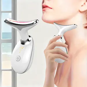 2026 New LED Vibration Neck Massager, Skincare Beauty Instrument, Facial Beauty Machine, Gentle, Lightweight, Facial Neck Massager, Gift Idea, Neck & Face Massage Device