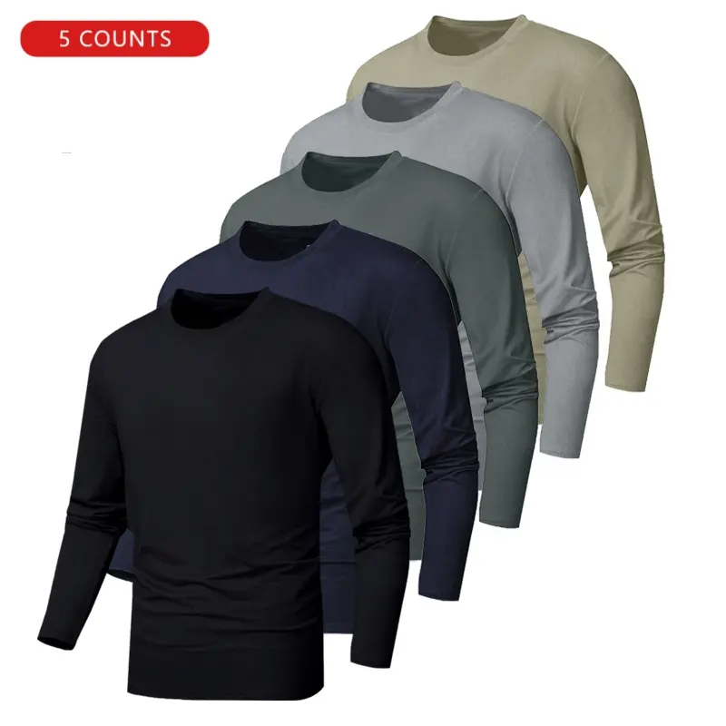 Black + Navy Blue + Dark Gray + Khaki + Light Gray