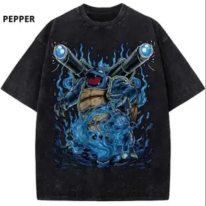 Blastoise Shirt, Anime Shirt, Graphic T-Shirt- Unisex Menswear & Womenswear - Streetwear Tops - Casual Cotton Crewneck Shortsleeve Tshirt