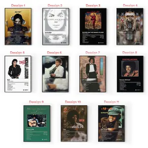 [Sale Up To 25%] Michael Jackson Album Posters, Pop Legend Music Wall Art, Iconic Dance Aesthetic Decor, Classic Album Cover Artwork, Music Room Decor, Gift for Fans