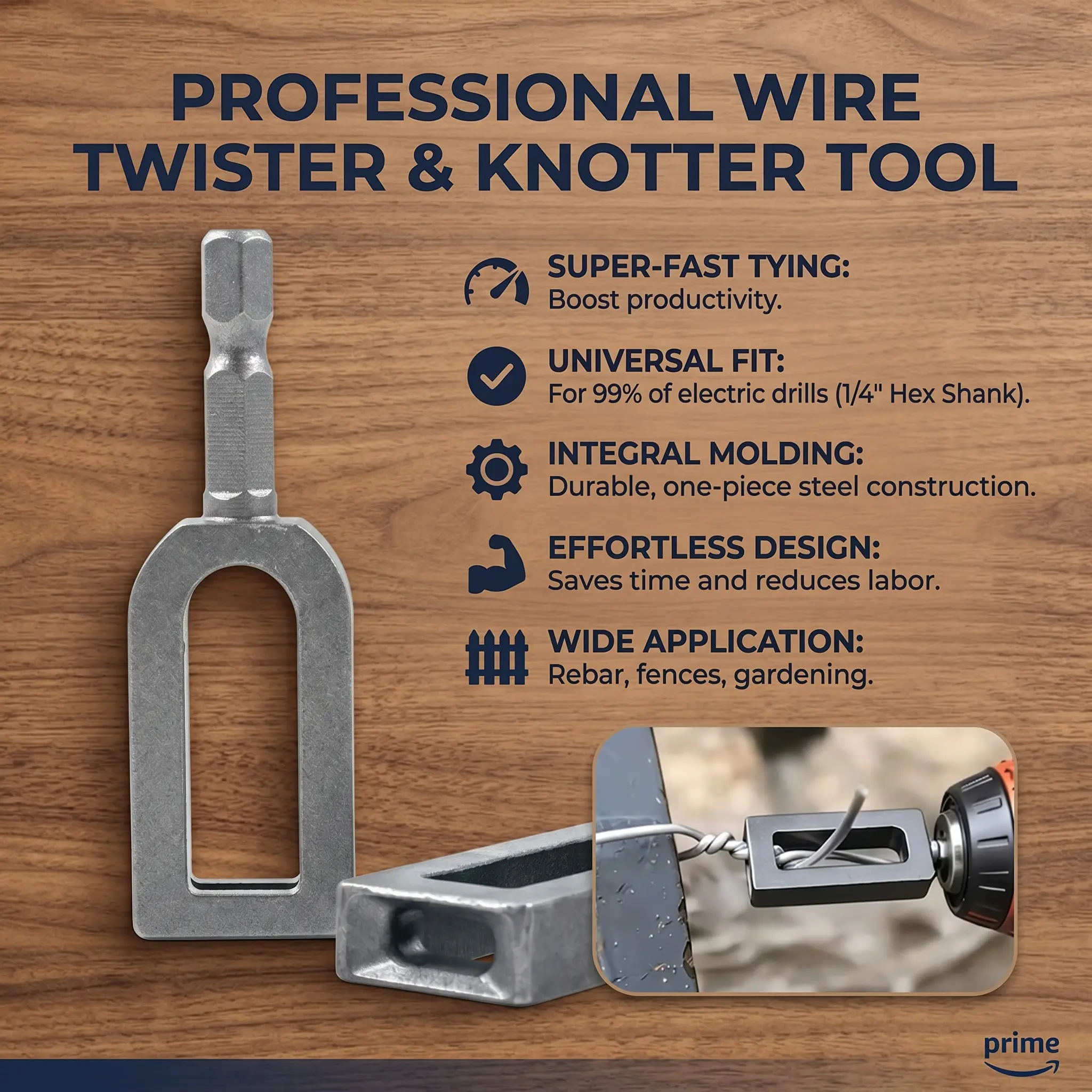 Multifunctional Wire Twister / Knotter - Sizes # 9 & # 11 - Wire Winding Tool & Twisting Sleeve - Large-Diameter Wire Application-YY1