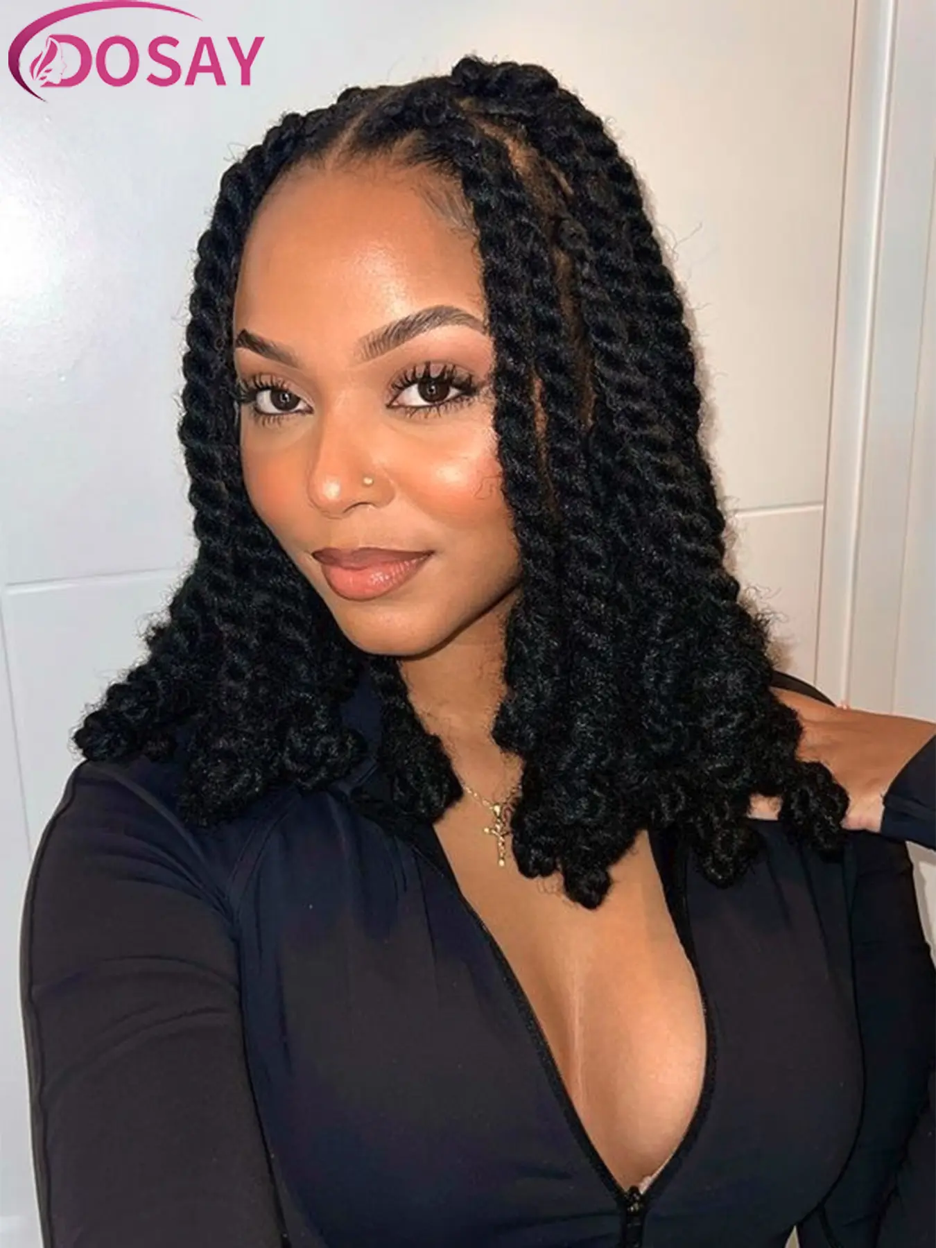 12 Inch Short Bob Braided Full Lace Front Wigs Distressed Knotless Braided Wig Beginner-friendly Afro Passion Twist Braided Wig Dreadlock Wigs For Black Women Box Braided Wig Senegalese Twist Braided Handmade Crochet Twist Braided Wigs #TikTok