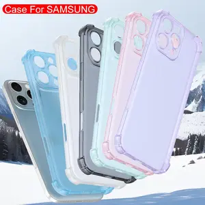 Matte Candy Color Silicone Soft Case For Samsung Galaxy S25 Edge S24 S23 FE S22 Ultra Plus Shockproof Transparent Shell Cover