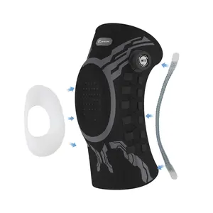 Kuangmi Knee Brace with Patella Gel Pad & Side Stabilizers, Compression Knee Sleeve for Pain Relief, Workout, Arthritis & Meniscus Tear
