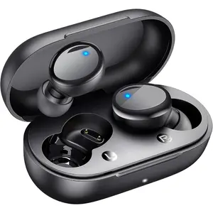 True Wireless Bluetooth 5.3 Earbuds, 48H Playtime, Light Weight Headphones in Ear Buds Built in Mic Headset Premium Sound with Deep Bass, Clear Calls Earphones for Sports Workout Black
