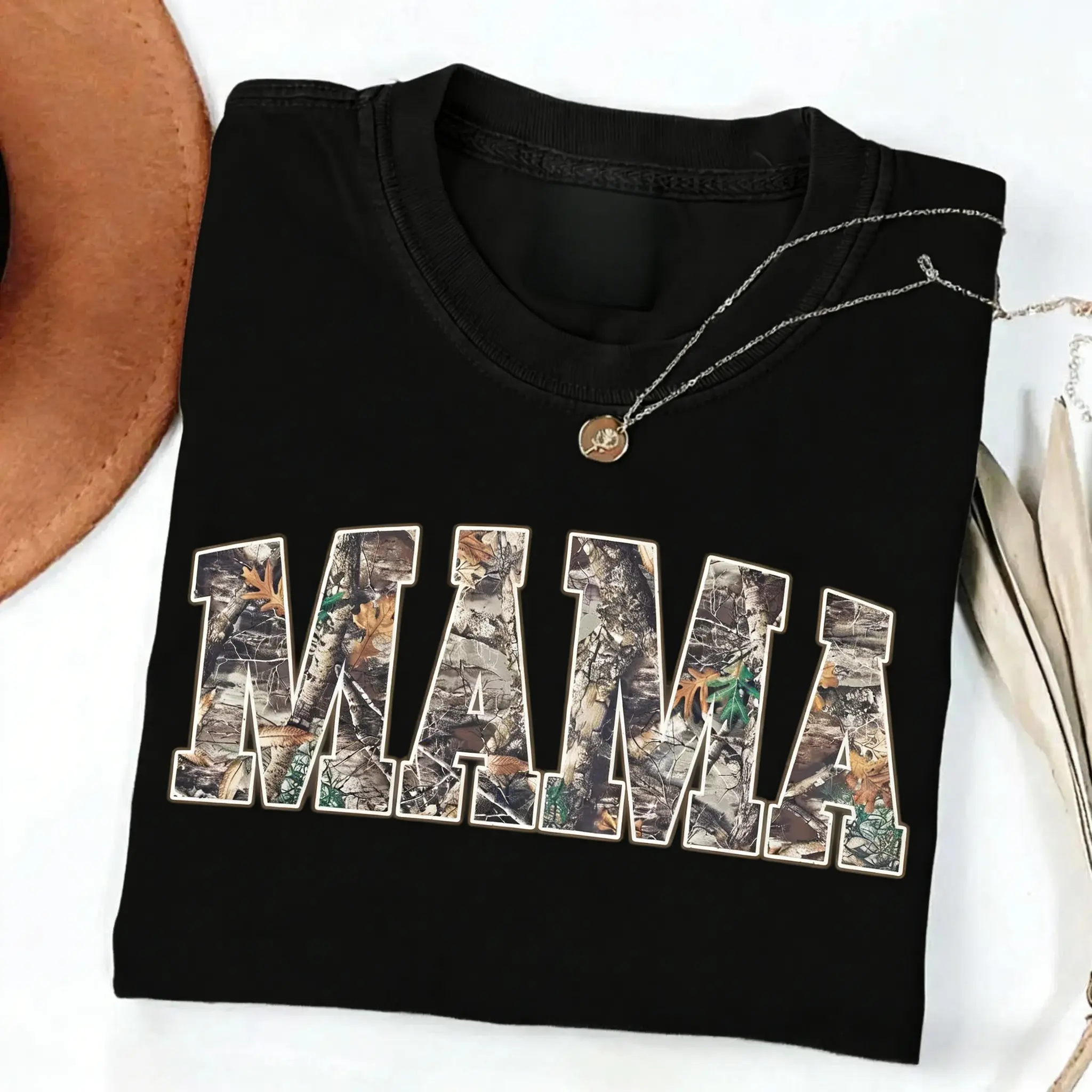 Mama T-Shirt, Camo Mama Shirt, Hunting Mama Tee, Camouflage Mama Top, Varsity Mama Gift, Retro Mam Shirt, Mother's Day Gift for Mom, Trendy Comfy Graphic Tee for Everyday Wear
