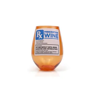Rx Prescription Stemless Wine Glass | Holds 30 Ounces