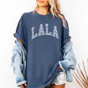 Toile Lala Shirt, Comfort Colors Floral Grandma Crewneck, Flower New Lala Tee, Chinoiserie Mothers Day Gift for Lala Pregnancy Reveal TShirt Top Womenswear Medium Streetwear