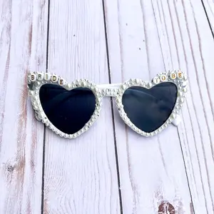 Pearl Custom Heart Shaped Sunglasses.