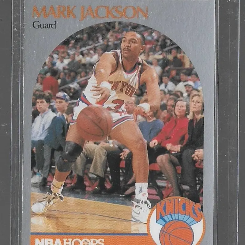 1990 NBA Hoops Collectible Sports Card - Mark Jackson #205, New York Knicks, Menendez Brothers Courtside Raw Sports Single Card, Collectible Sports Cards