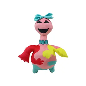 30cm Cute Multicolor Patchwork Plush Toy Soft Stuffed Cartoon Doll With Bow Kawaii Pillow For Kids Birthday Gift Home Decor