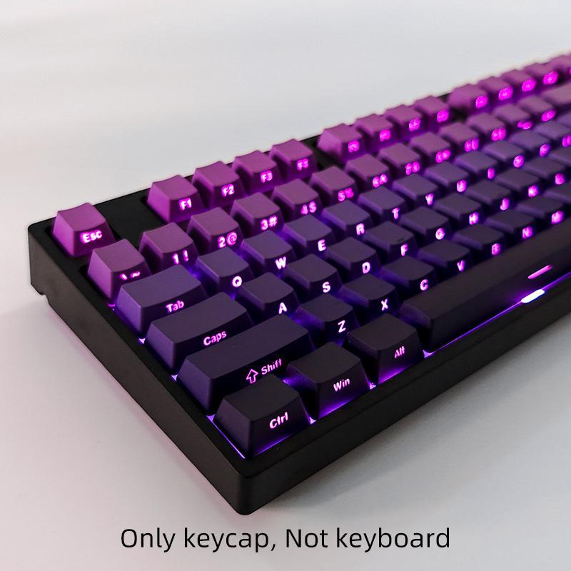 RGB Backlight Keycap, PBT Keycap, Keyboard Keycap for 6.25U Space 61 68 75 82 87 98 100 108, Computer Accessories