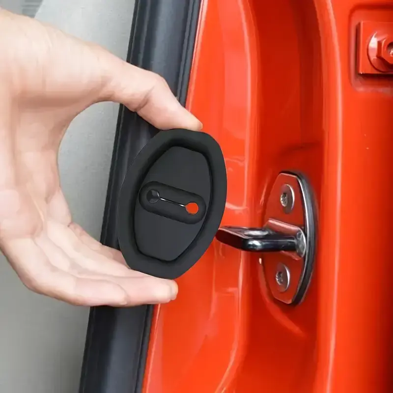 2026 New 4pcs Universal Car Door Closing Shockproof Silicone Cushion Mute Shock Absorber Protective Covers Car Door Latch Accessories